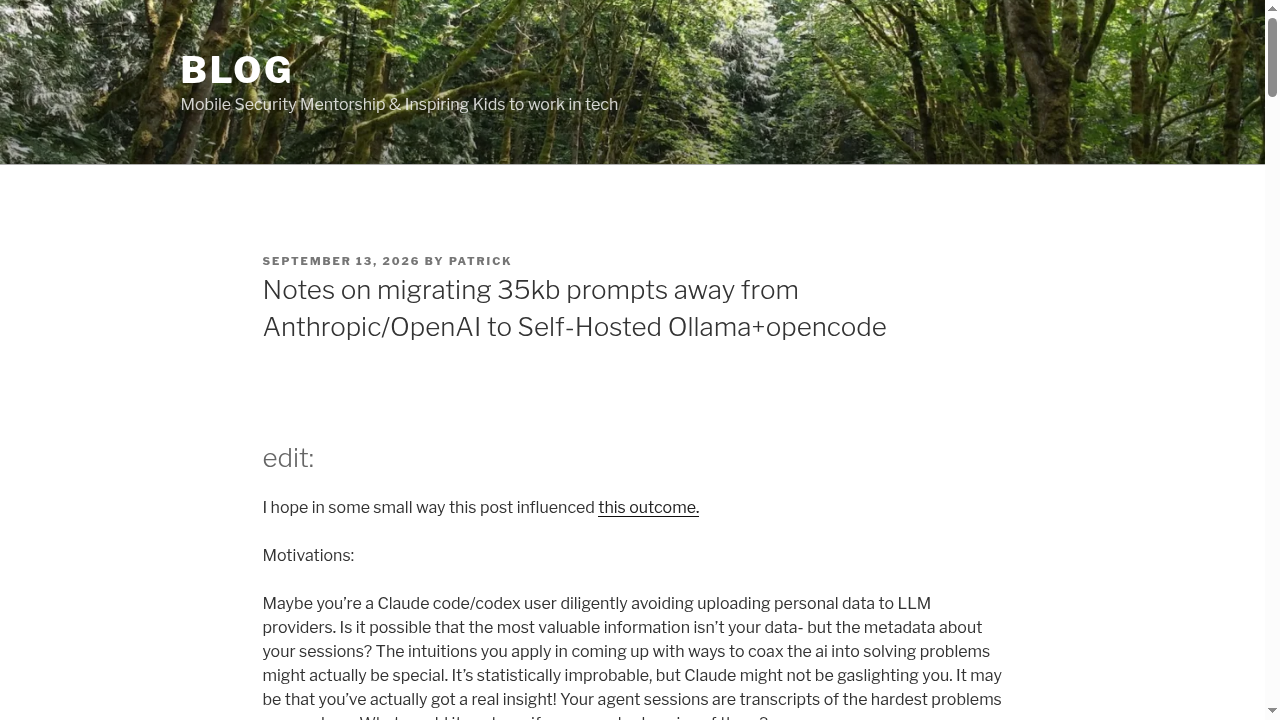 Notes on gotchas while migrating 35kb preprompts from Opus to self-hosted Ollama